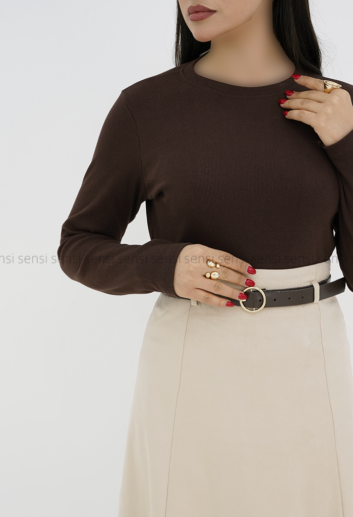 بلوز زنانه کبریتی کشی آستین بلند کد1004551